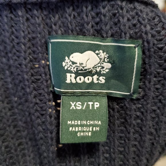 ROOTS / XS-M / Women's Cotton & Linen Blend Open Chunky Knit Cardigan Sweater - Picture 7 of 11